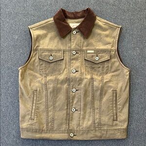 Iron and Resin Rambler Vest made in the USA Waxed Canvas - M